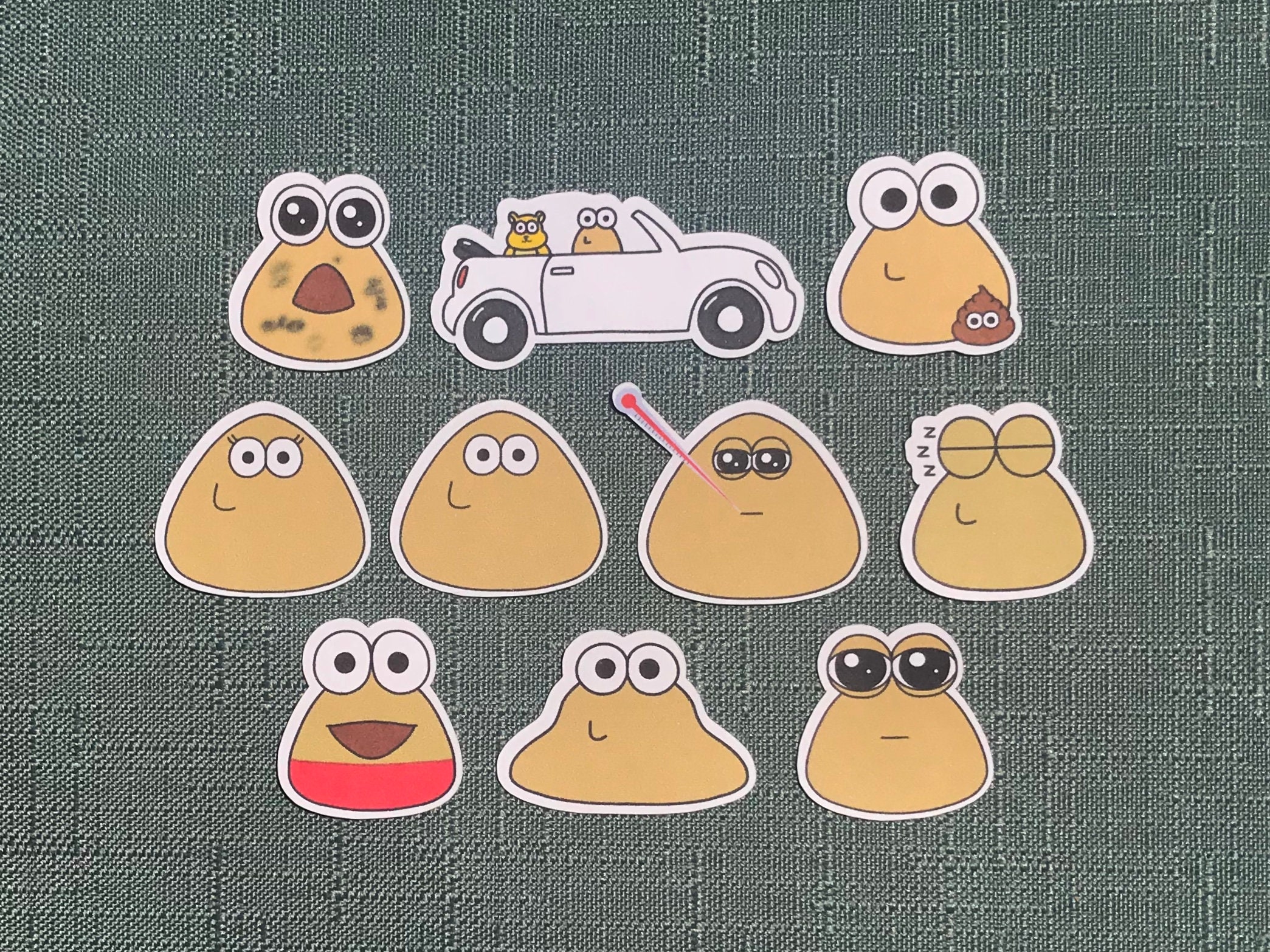 hungry pou :( Sticker for Sale by Neesu