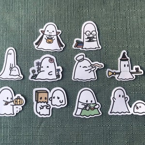Cute Ghost Stickers | 10 Pack | StinkoStudio