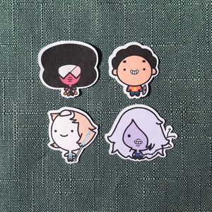 Steven Universe Stickers | Cute Crystal Gems | 4 Pack | StinkoStudio