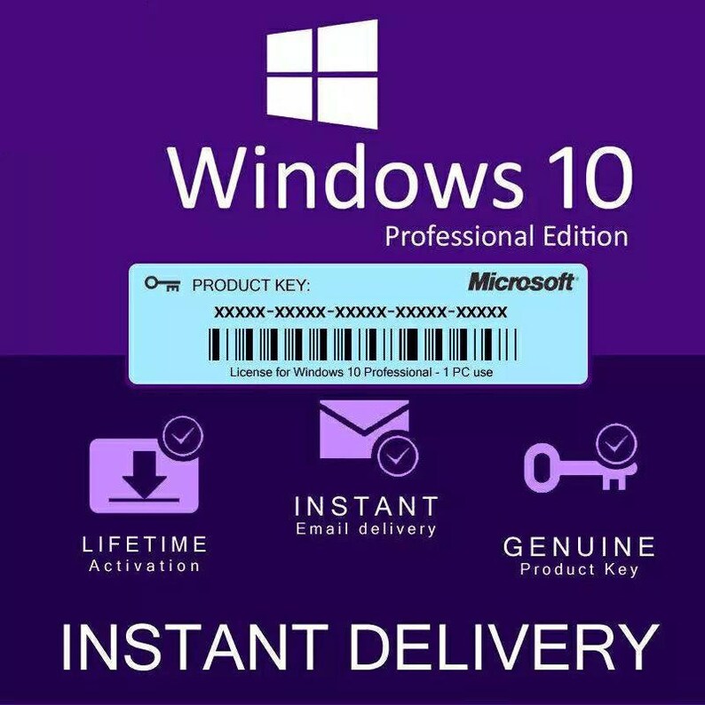 microsoft windows 10 pro professional genuine license key