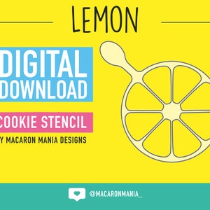 Lemon Citrus Theme Stencil Digital Download