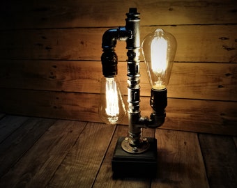 Industrial lighting pipe lamp Retro Lamp Edison Lamp Vintage Rustic Home Décor Table lamp Desk lamp Steampunk lamp Urban Craft light Marconi