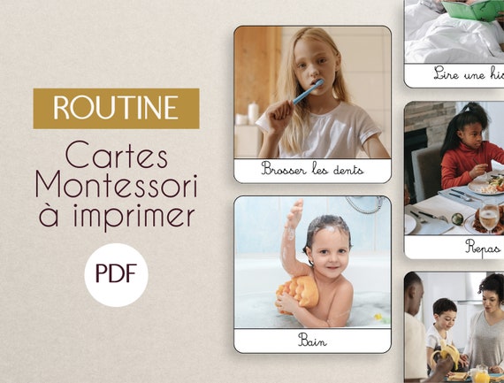 PDF routine cartes nomenclature Montessori à imprimer