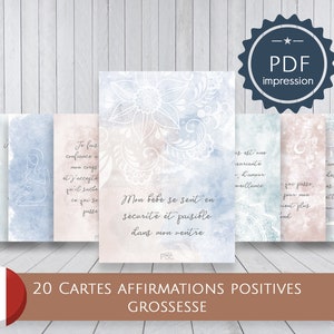 Carte affirmation positive grossesse imprimable (PDF), citation positive, femme enceinte, français