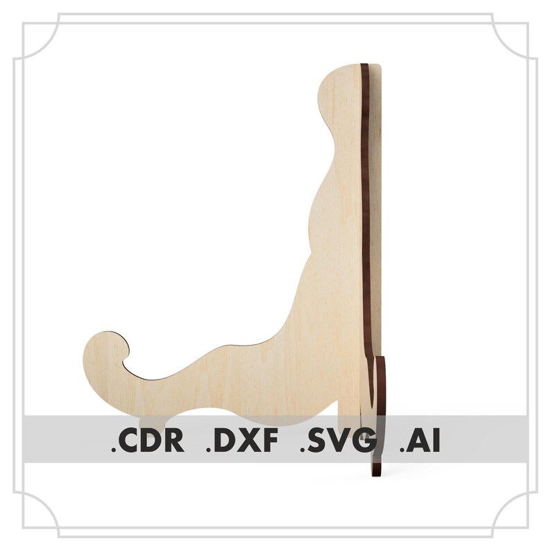 Download Plate stand laser cut vector files for CNC DXF Svg Ai Cdr ...