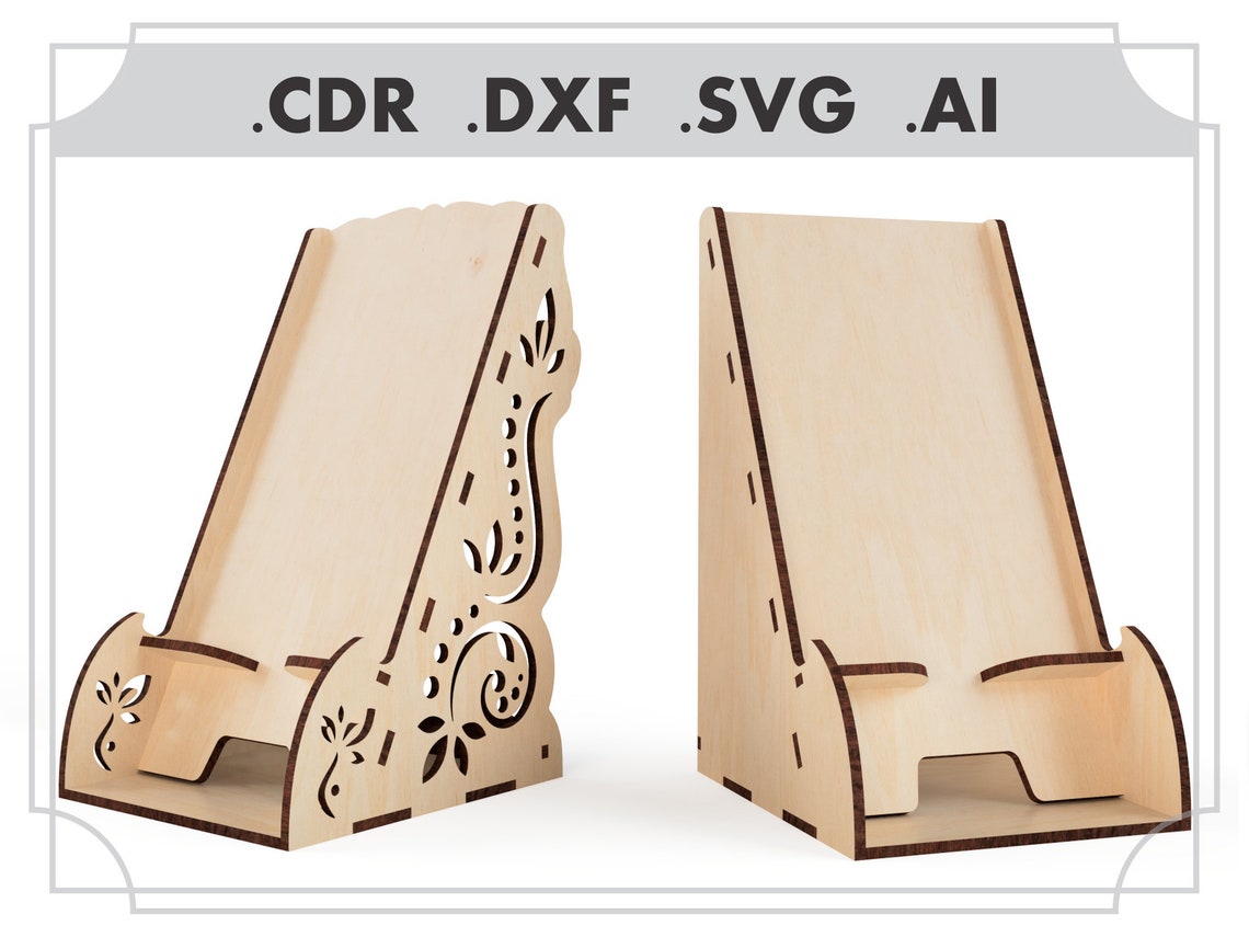 Phone Stand Svg Two Styles Laser Cut Files vrogue.co