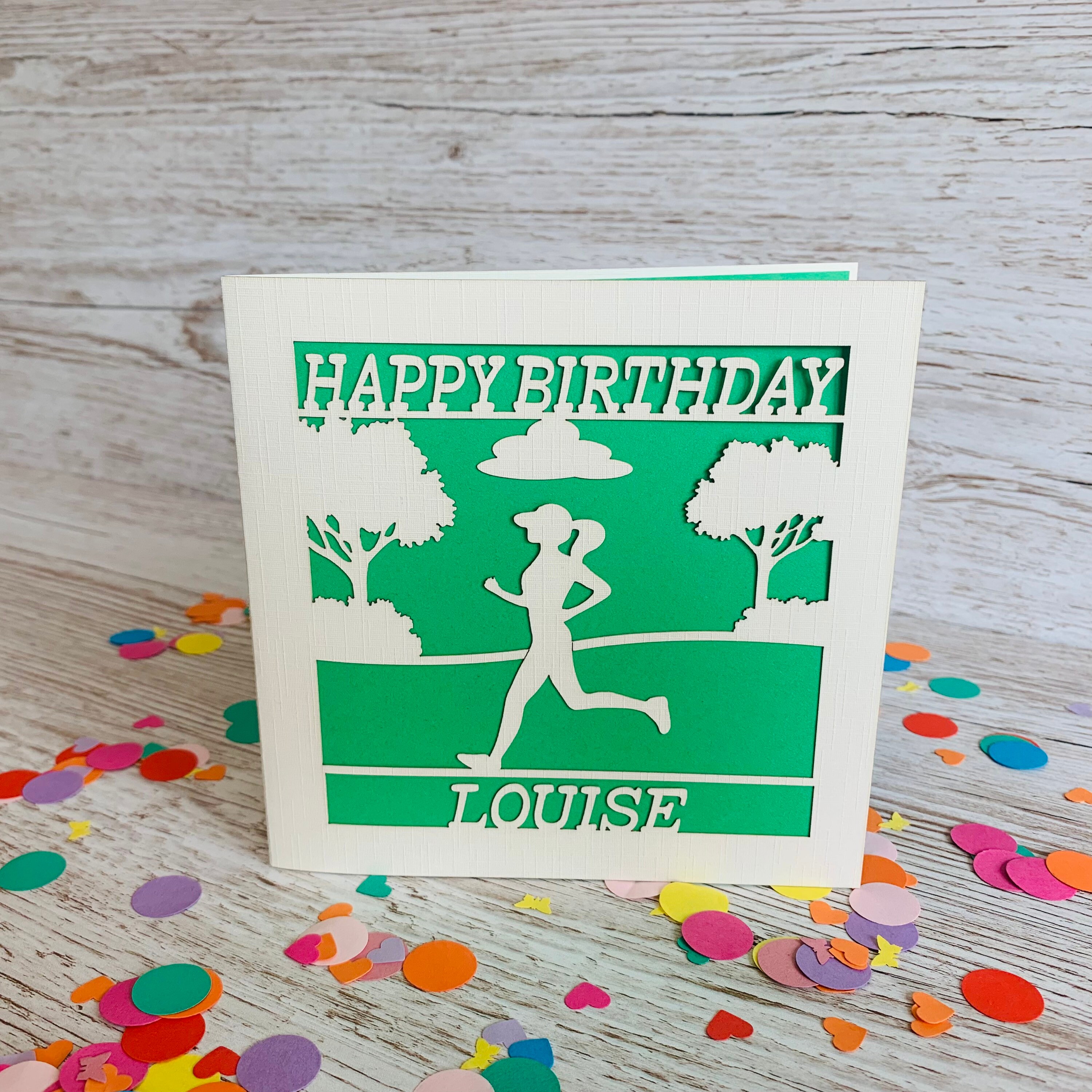 Running Birthday Card Run Birthday Card Eco Friendly Card Etsy UK