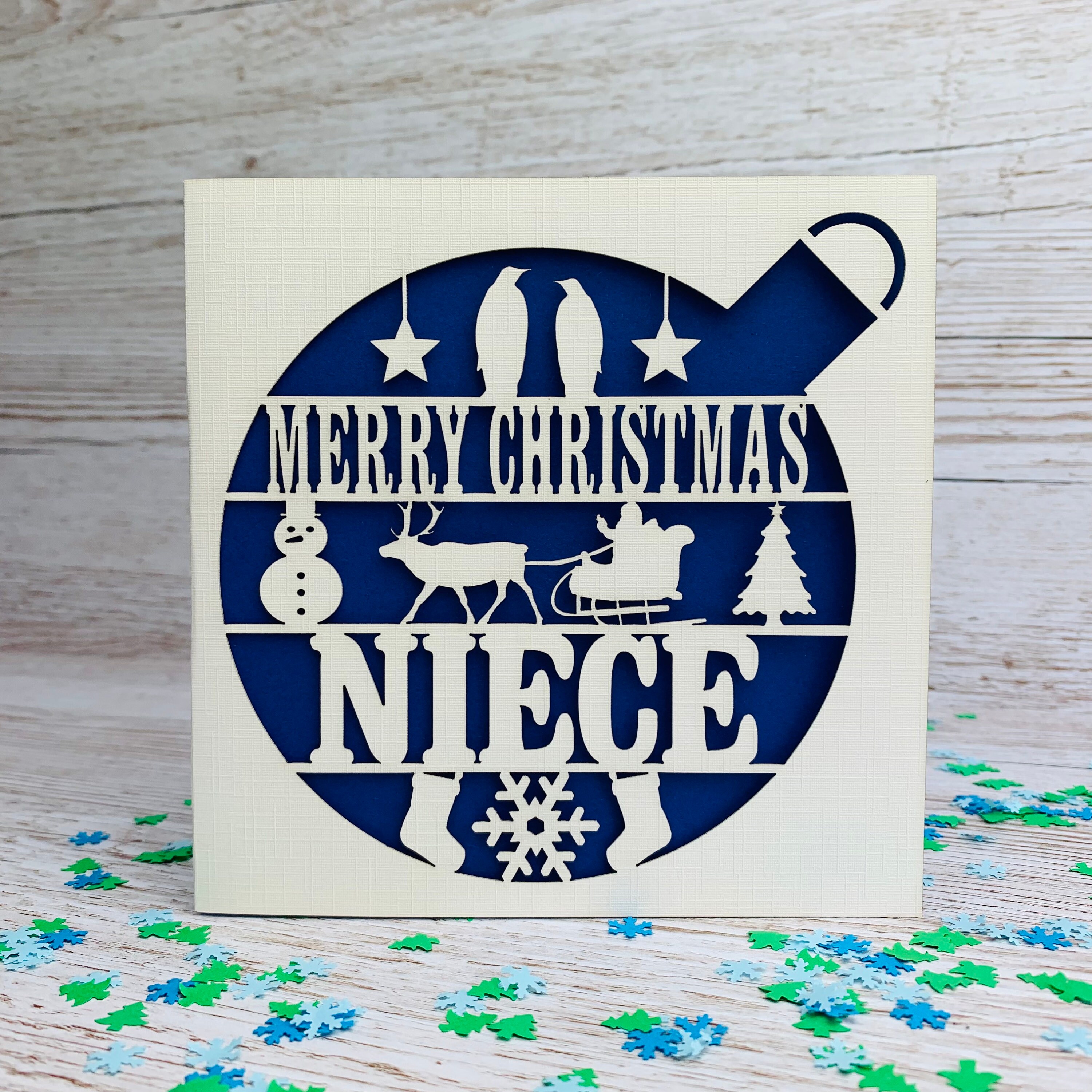 Niece Christmas Card Niece Xmas Card Niece Christmas Card | Etsy