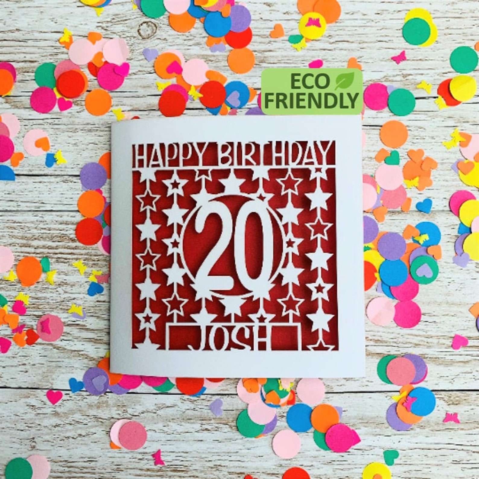 20th Birthday Card For Him Personalised 20th Birthday Card Etsy