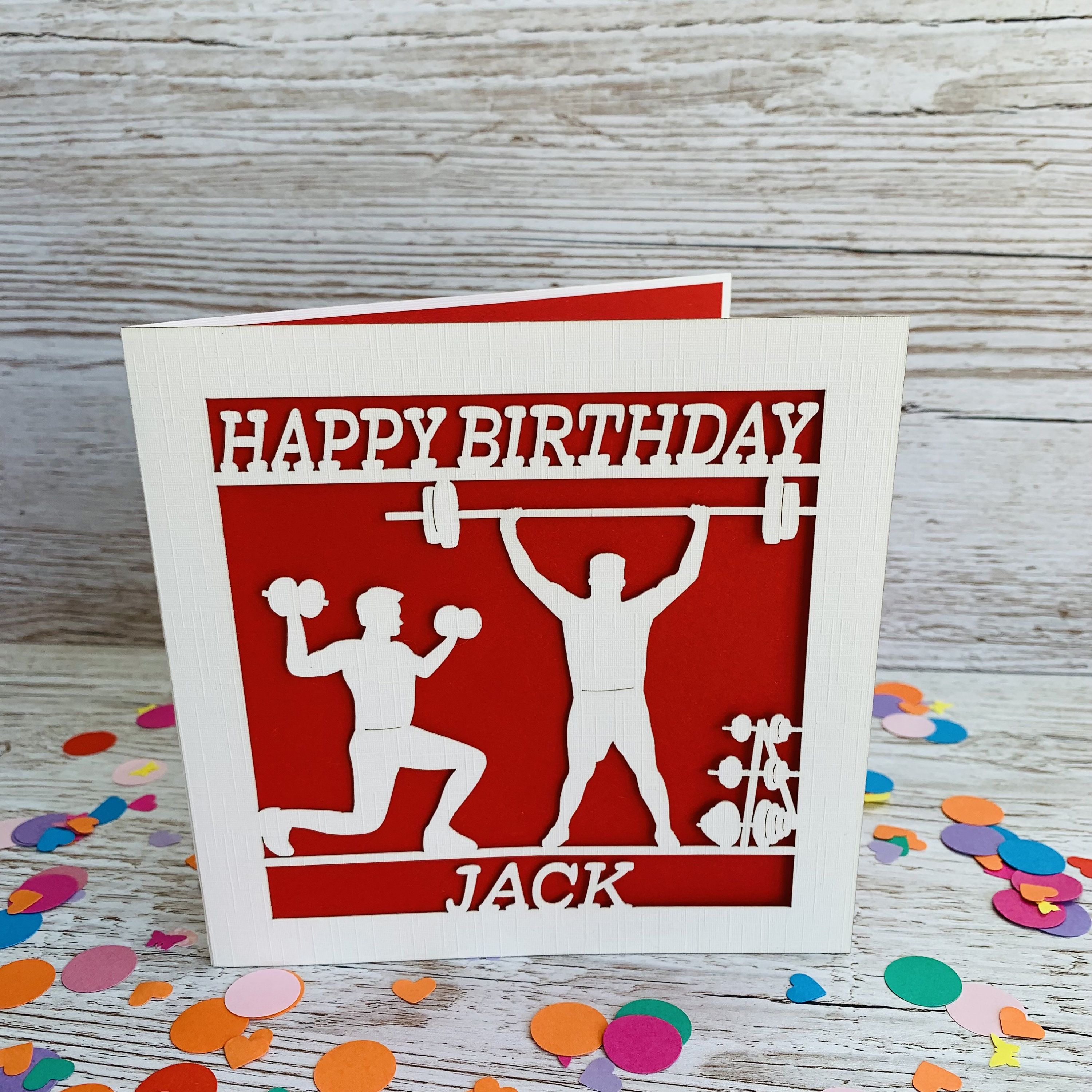Gym Birthday Card Weight Lifting Birthday Card Eco Friendly Etsy UK