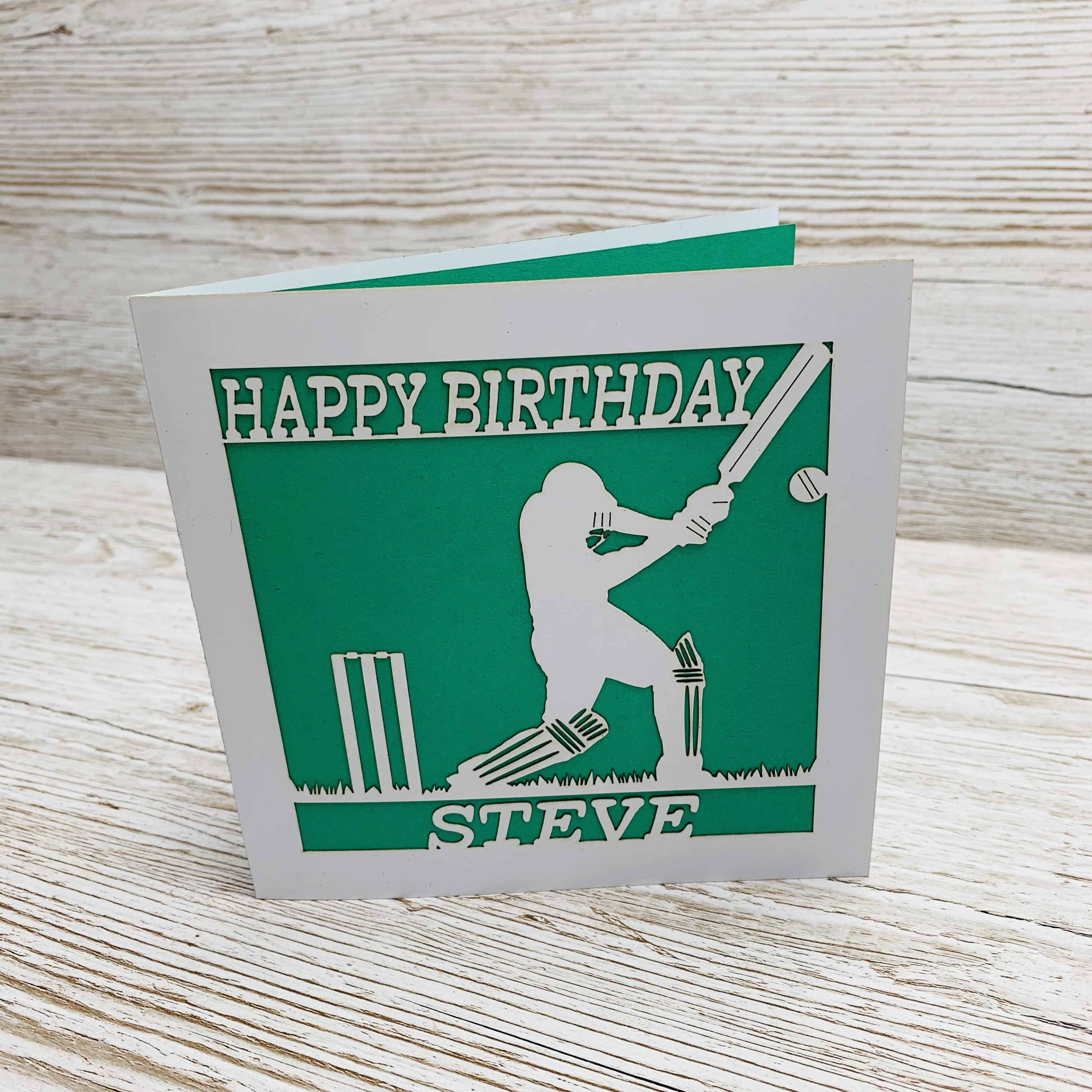 Cricket Birthday Card Sport Birthday Card Cricket Happy Etsy UK