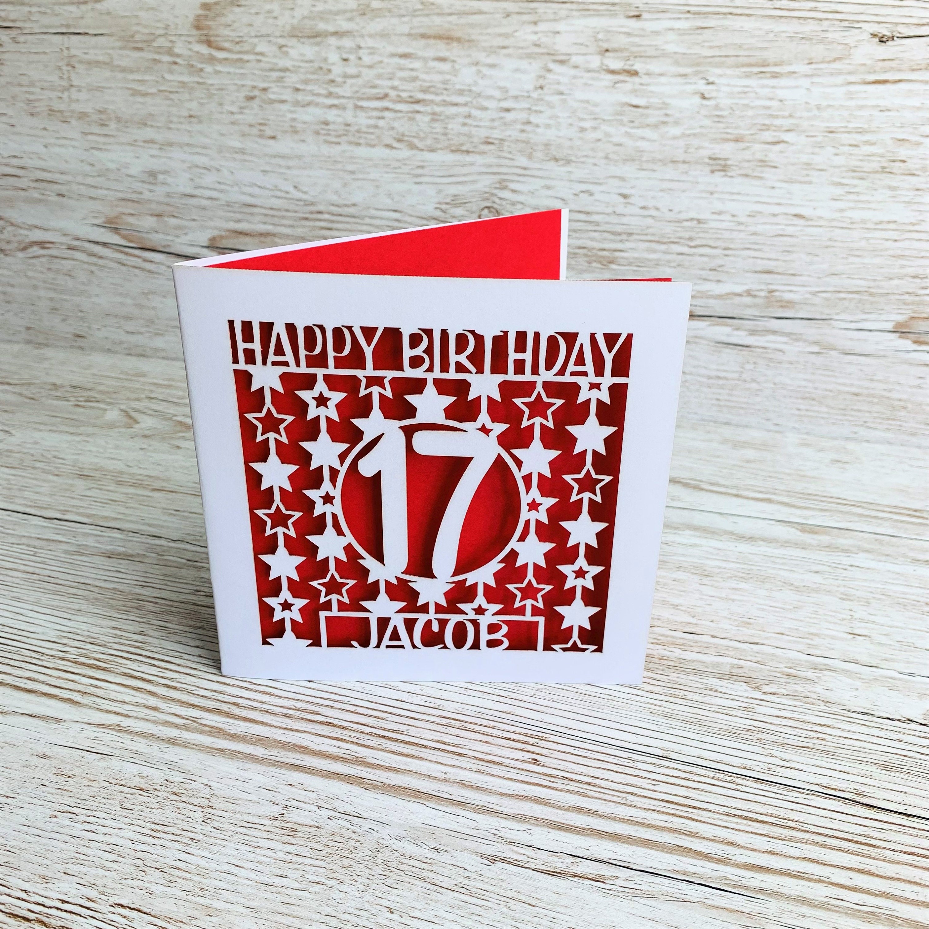 17th Birthday Card Boy Personalised 17th Birthday Card Boy - Etsy UK