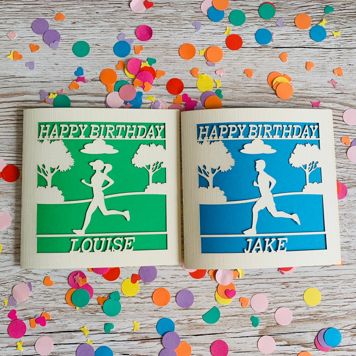 Running Birthday Card Run Birthday Card Personalised Running Etsy