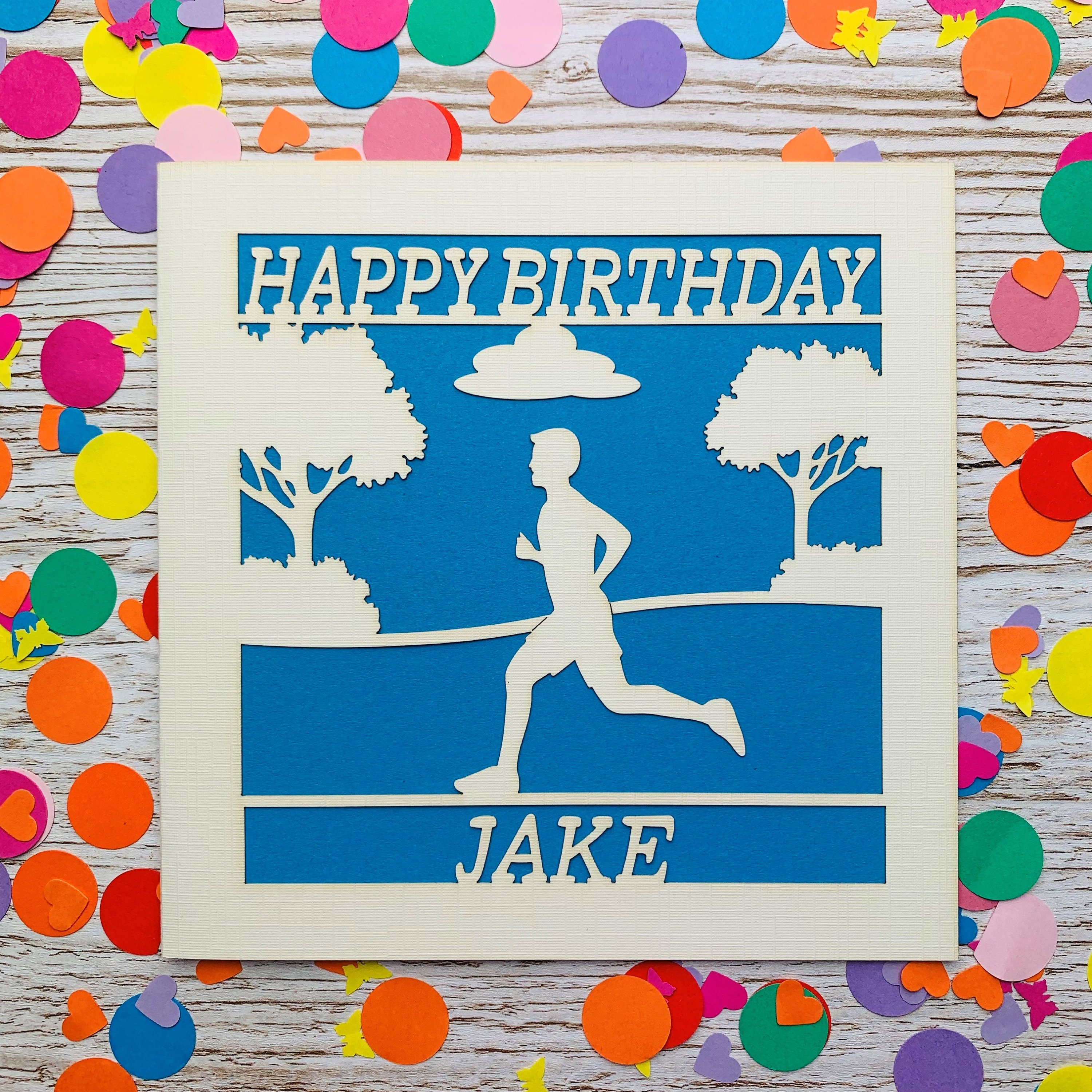 Running Birthday Card Run Birthday Card Eco Friendly Card Etsy UK
