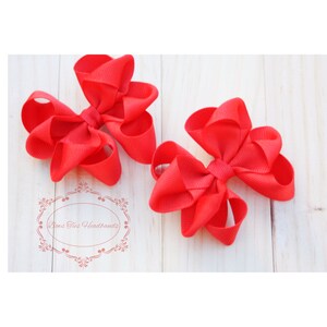 Octopus Ribbon Hair Bow Pigtail Set or Single Bow, Fall Girls Pigtail Hair Bows, Little Girls Back To School Bows.