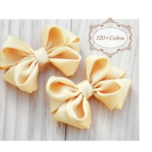 Yellow Lemonade Stacked Hair Bows, boutique hair bows, Birthday hair bows, hair bows for baby girls, toddlers and big girls pick color