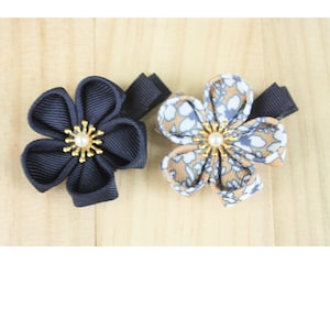 M2M Mary Jane Ditsy Floral September 2021 Kanzashi cherry blossom flower hair clip / Sakura Hair flower clip
