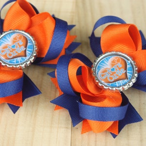 Gators Hair Bows: University of Florida Football Team Spirit, Set of 2