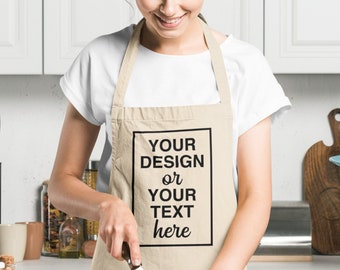 Custom Aprons Women Logo, Personalized Apron for Men, Custom Text Apron, Custom Cooking Apron, Personalized Gift, Baker Valentines Day Gifts
