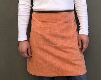 Half Apron with Pockets, Aprons for Women, Kitchen Apron for Men, Cooking Apron, Grandma Apron, Christmas Gifts for Mom Dad Husband Wife