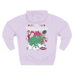 Whimsical Frog Fleece Hoodie, Unisex Cozy Sweatshirt, Cute Graphic Hoodie, Fun Party Outfit, Gift for Frog Lovers, Unique Streetwear