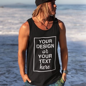 Personalized Tank Top – Custom Unisex Tank – Add Your Design or Text – Summer Beach Tank – Workout Gym Top – Custom Graphic Sleeveless Shirt