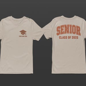 Senior Class of 2025 T-Shirt – Custom Graduation Shirt with Name – Personalized Senior Tee – Grad Gift for High School Seniors 2025
