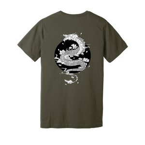 Japanese Dragon Graphic T-Shirt Mythical Serpent Tee Unisex Streetwear Asian Style Festival Gift Shirt for Men Women Tattoo Art Clothing