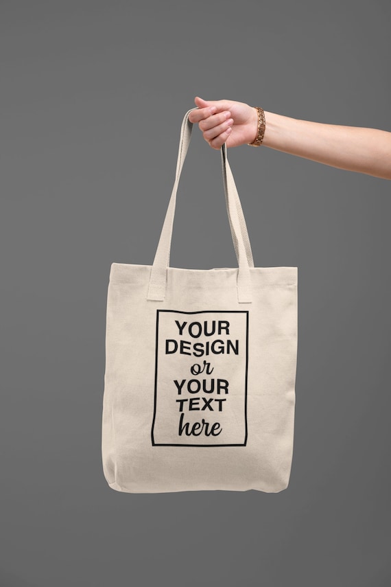 Custom Printed Organic Canvas Tote Bags, Personalized Totes in