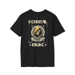 Eternal Night T-Shirt | Gothic Grim Reaper Graphic Tee | Dark Aesthetic Unisex Shirt