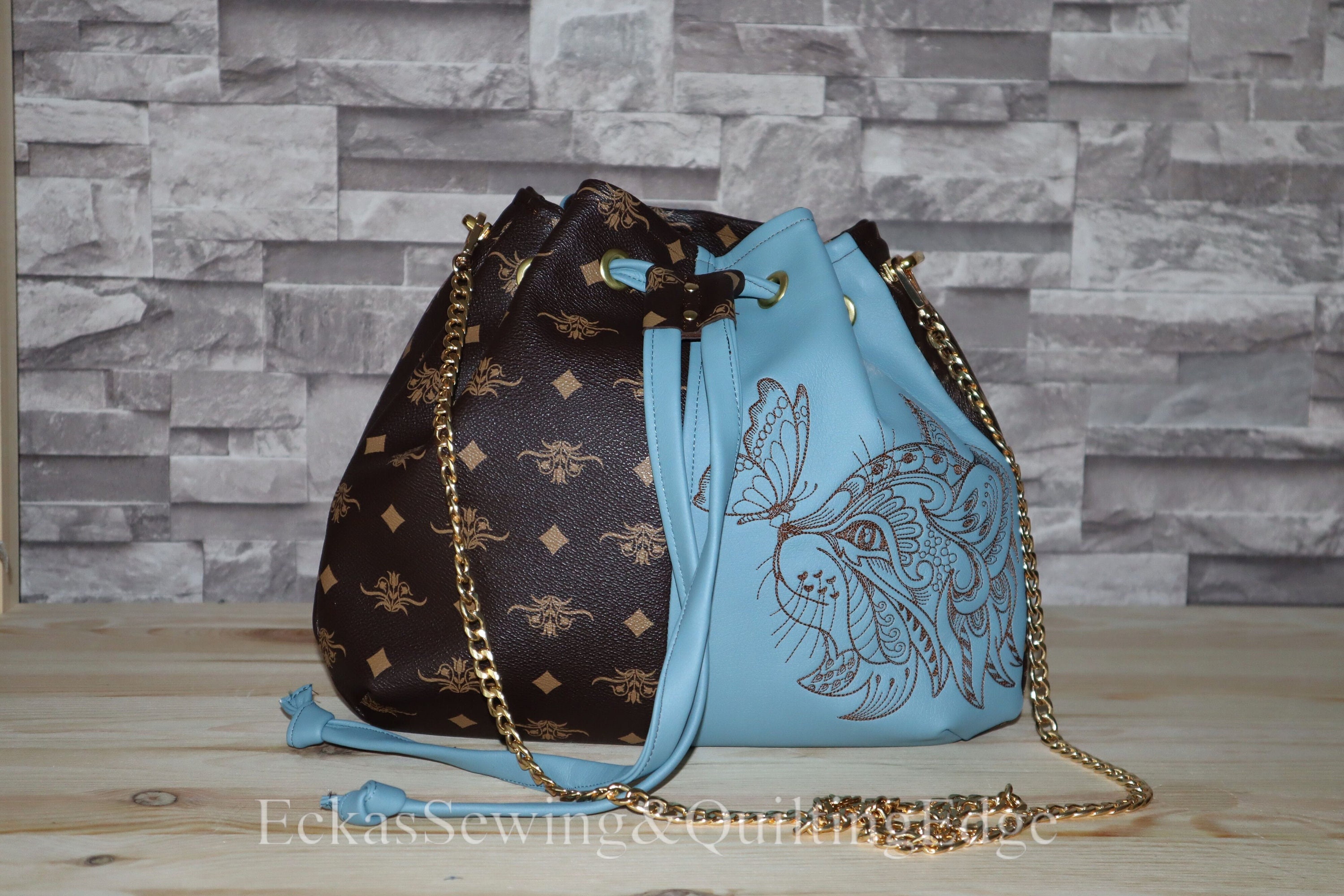 Louis Vuitton NeoNoe Handbag Embroidered Bicolor Monogram