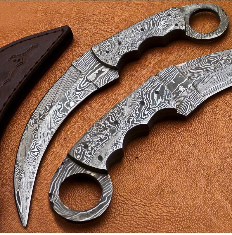 Beautiful Handmade Masks Steel Knife Handle Made of Damacus Etsy