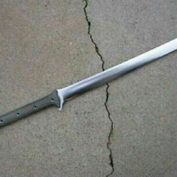 Belle machette/épée forgée à la main D2 en acier à outils 27,5 avec gaine
