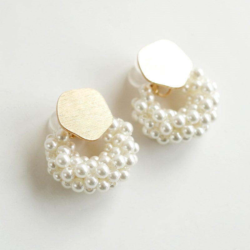 Freshwater Baroque Pearl Clip on Earring Invisible Clip on Etsy