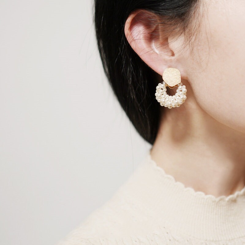 Freshwater Baroque Pearl Clip on Earring Invisible Clip on Etsy