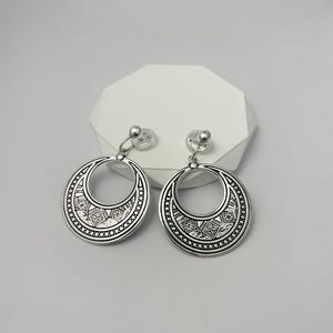 Schmerzlose Sterling Silber Creolen Unsichtbare Clip Auf Ohrringe, Nicht durchbohrte Silber Creolen Ohrringe, Silber Huggie Creolen Ohrringe für Frauen