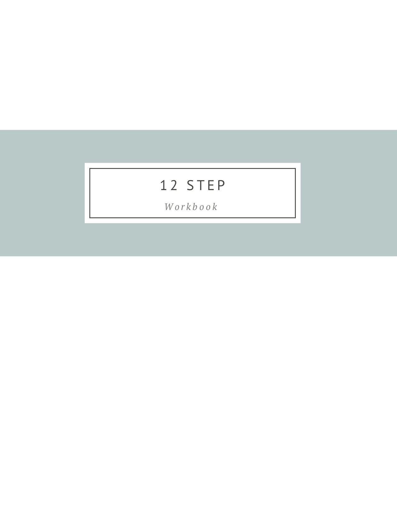 12 Step Workbook, Recovery Printable - Etsy