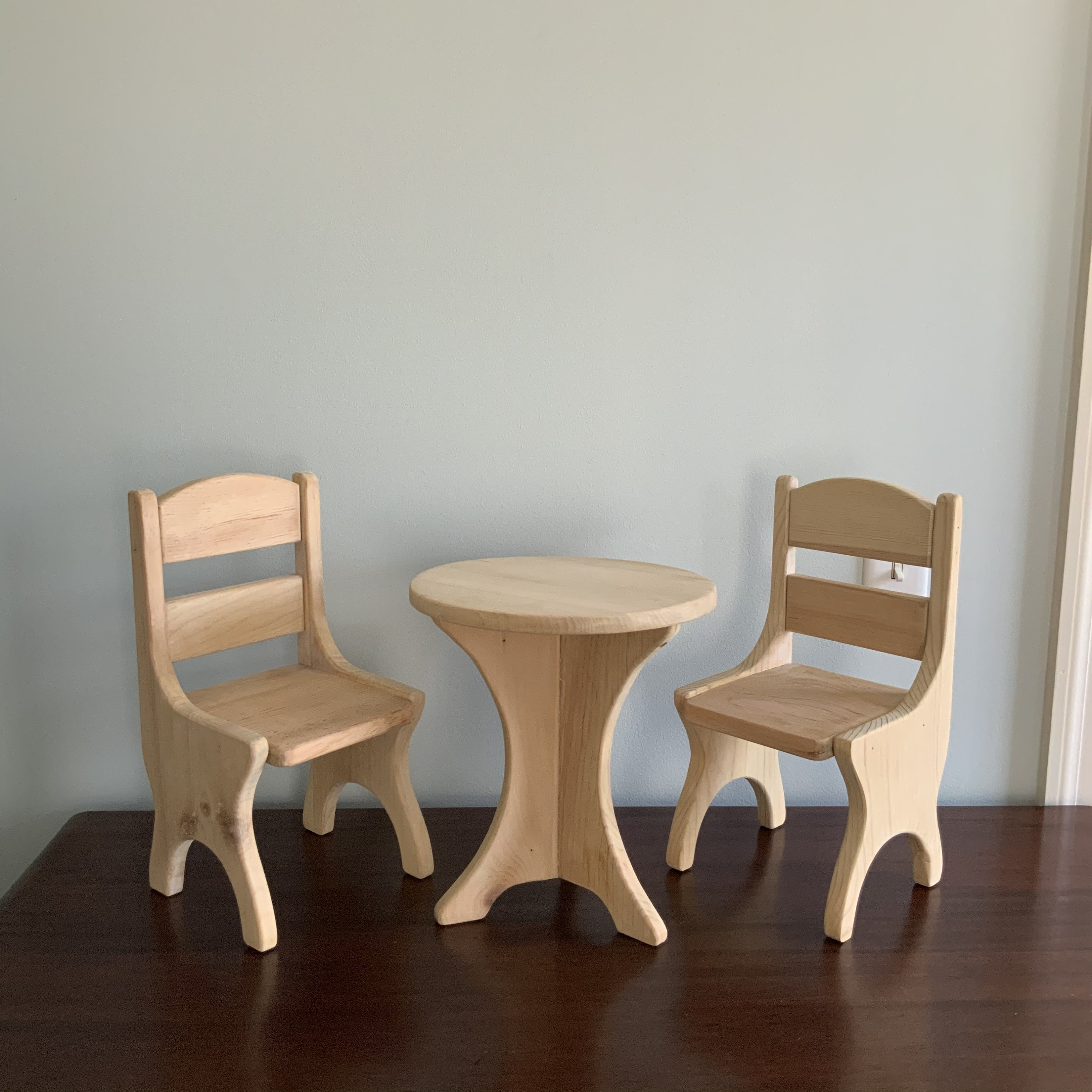 Vintage Kids Furniture Natural Wood Table and Chairs for Etsy