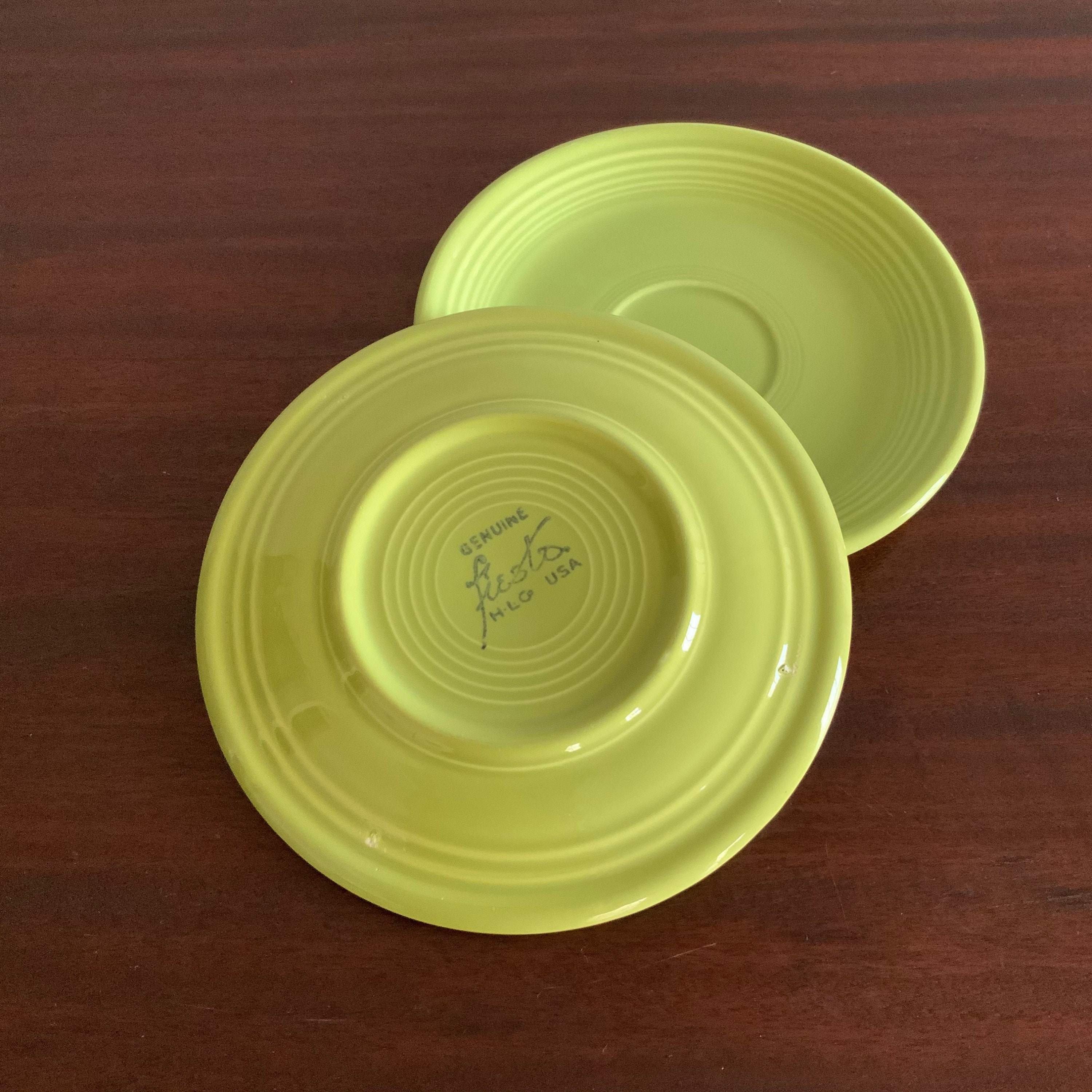 Vintage Fiesta Pottery Saucers and 6in Plate in Original 50s Etsy