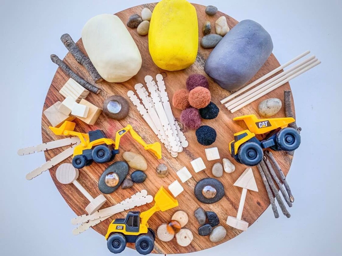 Sand Pit Diggers and Construction Play Dough Kit Etsy