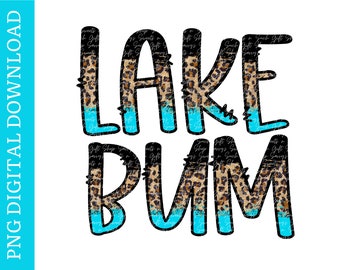 Lake Bum Leopard Summer Design | Vacation png | Sublimation | PNG | Digital Download