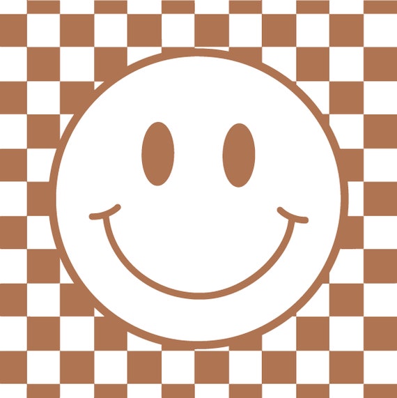 Smiley Face Checkered Aesthetic Design Cut File Png Etsy Australia