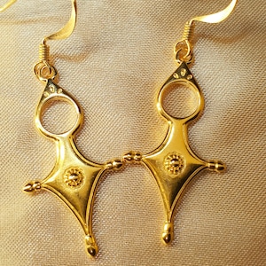 Boucles d'oreilles ethniques dorées