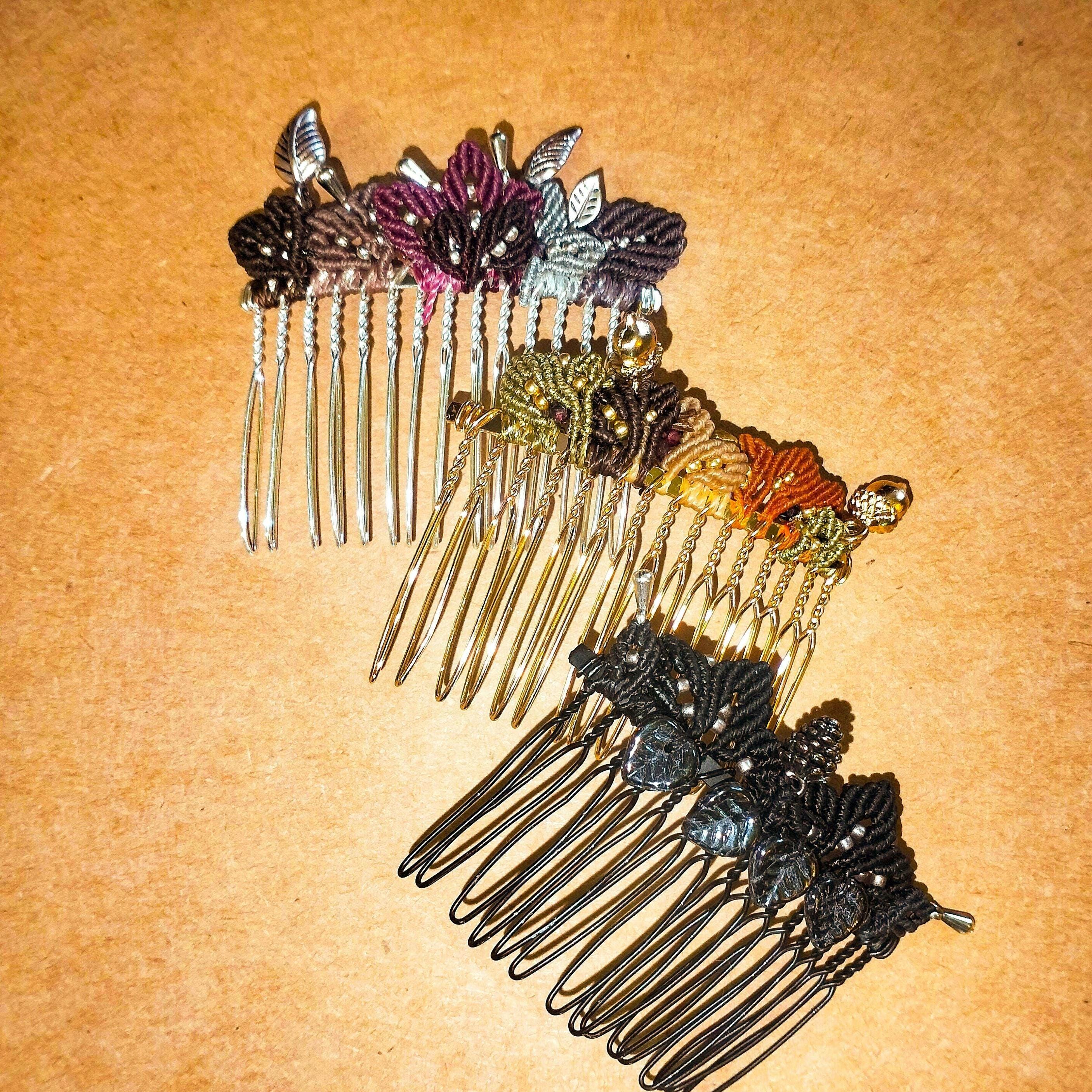 Peigne à Chignon Fleur En Howlite Naturelle - Création Unique Atelier Lunaire - Femme