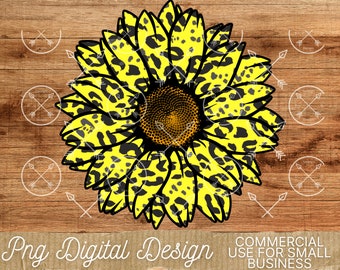 Leopard girasole Digital Download Clipart, png, download di immagini, design digitale, download digitale, Sublimazione Download, Sublimazione Graphi