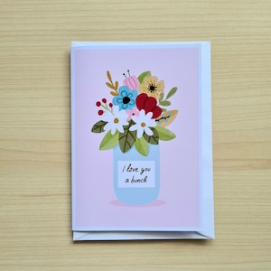 Tarjeta mensaje "I love you a bunch" - Tarjetas de amor