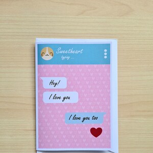 Tarjeta mensaje "I love you" San Valentín - Tarjetas de amor