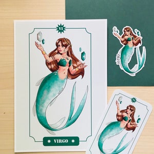 Virgo - ilustración + carta + pegatina