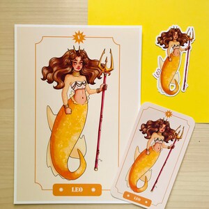 Leo - ilustración + carta + pegatina