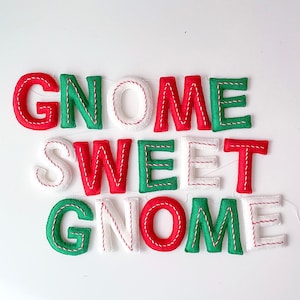 Holiday Candy Cane Letter Garland